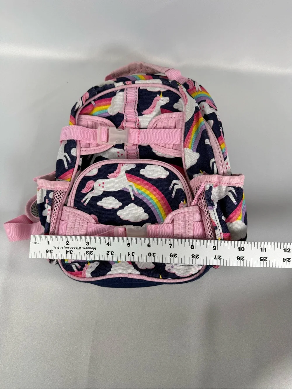 Pottery Barn Kids Unicorn Rainbow Backpack | Pre‑K/K | Pink Navy